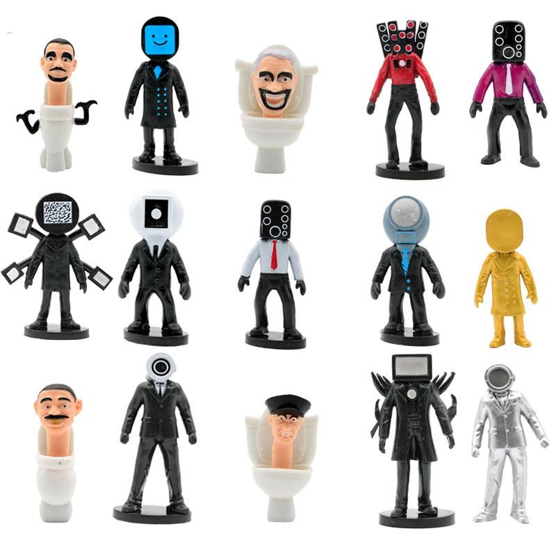 Skibidi Toilet PVC Figura da Collezione Gioco Interattivo Decorazione da Scrivania