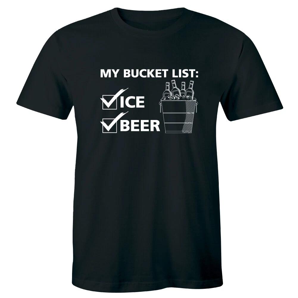 My Bucket List with Ice and Beer Funny Party Drinking Alcohol Men s T-Shirt 3XL