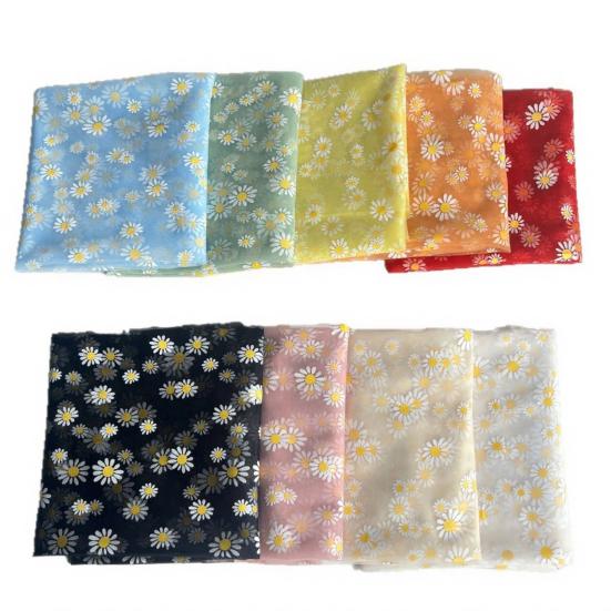 Tüll Gänseblümchen Tischläufer Frühling Blumiger Tischläufer Rustikaler Blumen Tischläufer für Hochzeit Babyparty Geburtstagsparty Bauernhaus Dekor