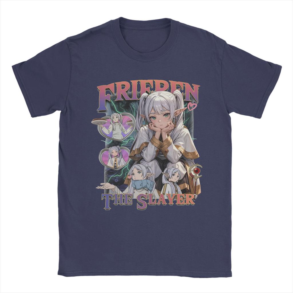 Frieren T-Shirts Herren Anime Neuheit Baumwoll-T-Shirt O-Ausschnitt Kurzarm T-Shirt 6XL Kleidung