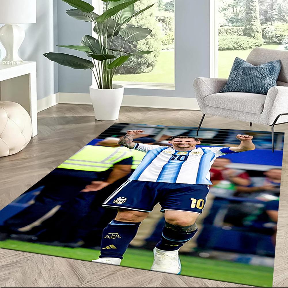 Tappeto Messi 572 Perfetto per Balcone Sala Giochi Decorare stanza Soggiorni Tappeto Antiscivolo Anime Ufficio Decor