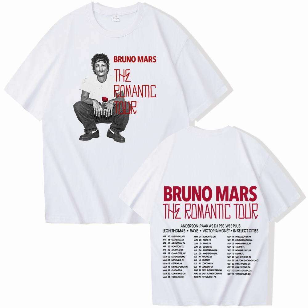 2026 New Design Bruno Mars "Romantic Journey" High-Quality Comfortable Casual Printed Men's T-Shirt