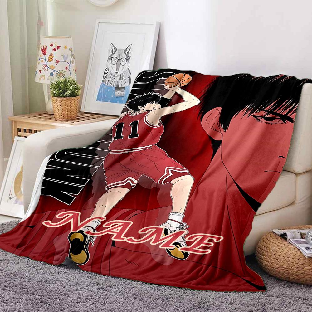 Custom 1pc Slam Dunk: Passion Blanket, Soft And Comfortable Blanket, Casual Warm, Camping Travel Blanket, Birthday Gift Q912169