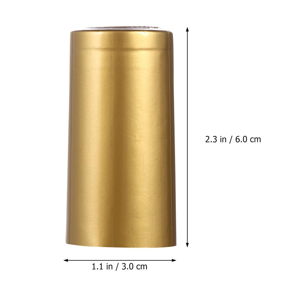 200 Pcs Bottle Heat Shrink Caps Heat Shrinkable Cap Bottle Sealing Shrinkable Caps Bottle Shrink Wrap Caps