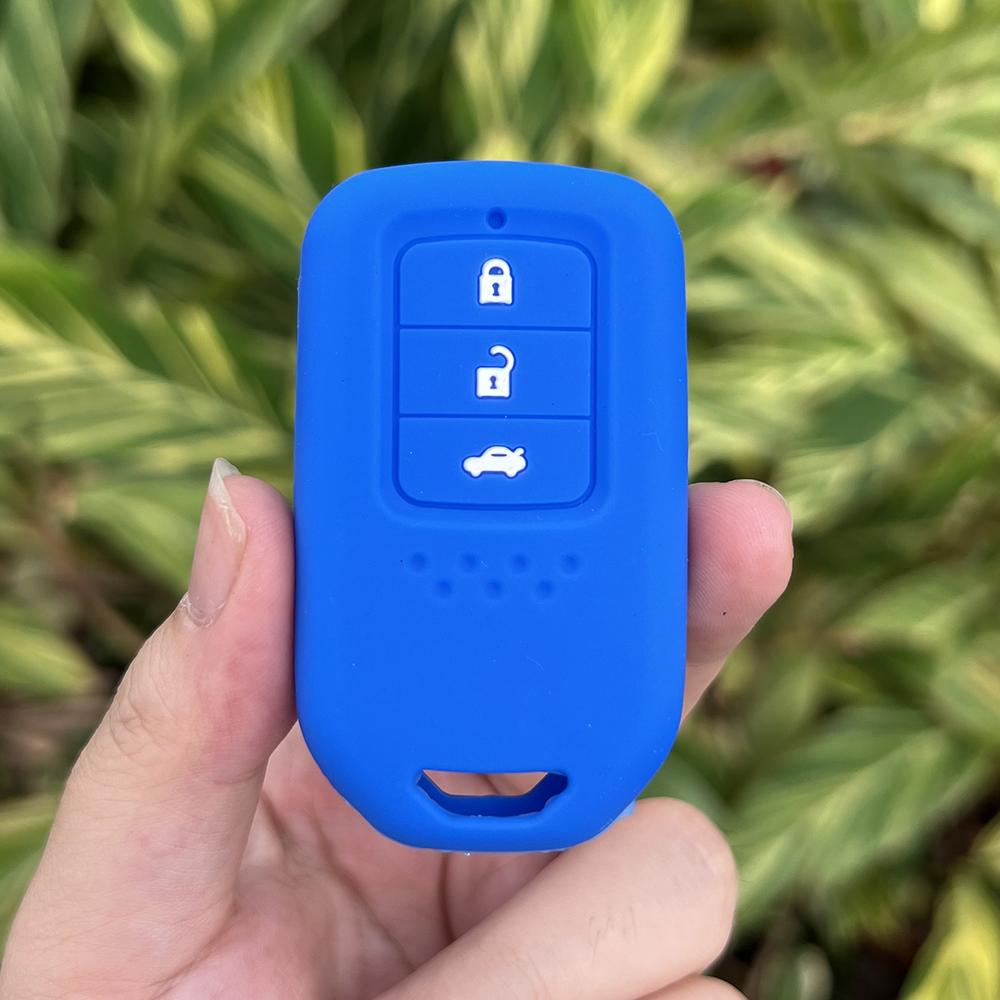 3 Buttons Silicone Car Fob Key Cover Protect Skin Case Holder for Honda Fit City Greiz Jazz XRV Venzel HRV CRV Remote Keychain