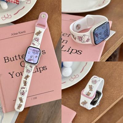 Cartoon Silicone Buckle Band for Apple Watch Series 10/9/8/SE