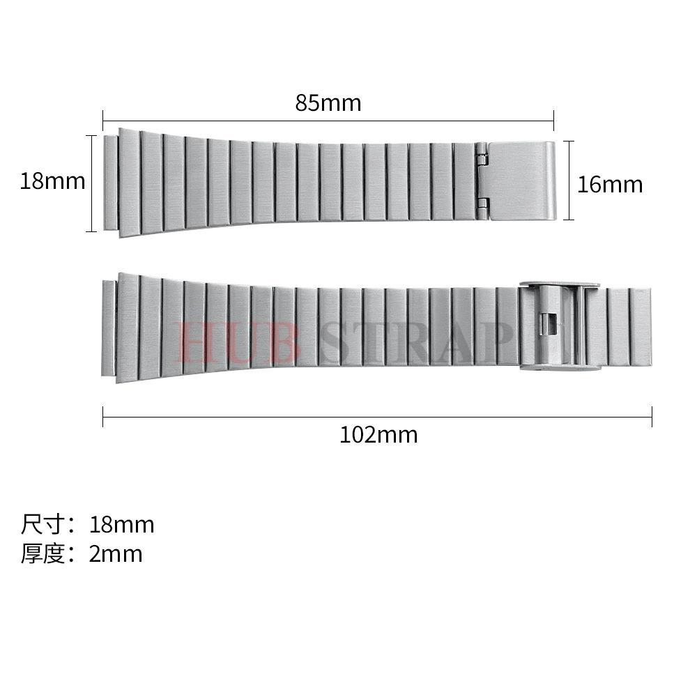 18mm 20mm Stainless Steel Strap Vintage Metal Watchband High Quality Strap for Casio F-91W F105 F108 A158W A168 AE1200 AE1300