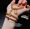 Ancient Flower Silk Screw, Four Beauty Diamond Tube, Lucky Bead Bracelet, New Chinese Style, Point Diamond, Xingmang Passepartout Necklace, Set.
