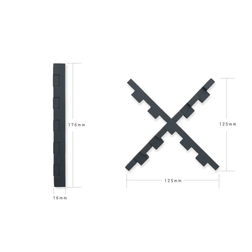 Pot holder and ladle rest in BRICK (Jet Black)