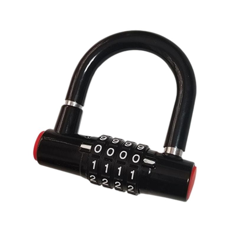 Водонепроницаемый Противоугонный Кодовый Замок Тяжелого Типа Сплавы Сталь Компактный Дорожный Замок для Велосипедов Мотоциклов чёрный