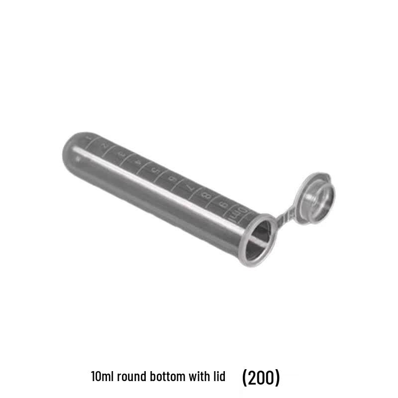 10ml Plastic Centrifuge Tubes with Attached Caps (200 Pcs)