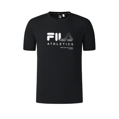 Σειρά Fitness Άνετο Καθημερινό Μοντέρνο Ευέλικτο Κοντομάνικο Διαπνέον T-Shirt Ανδρικά Τοπ Βαθύ Μαύρο A11M521107F-BK