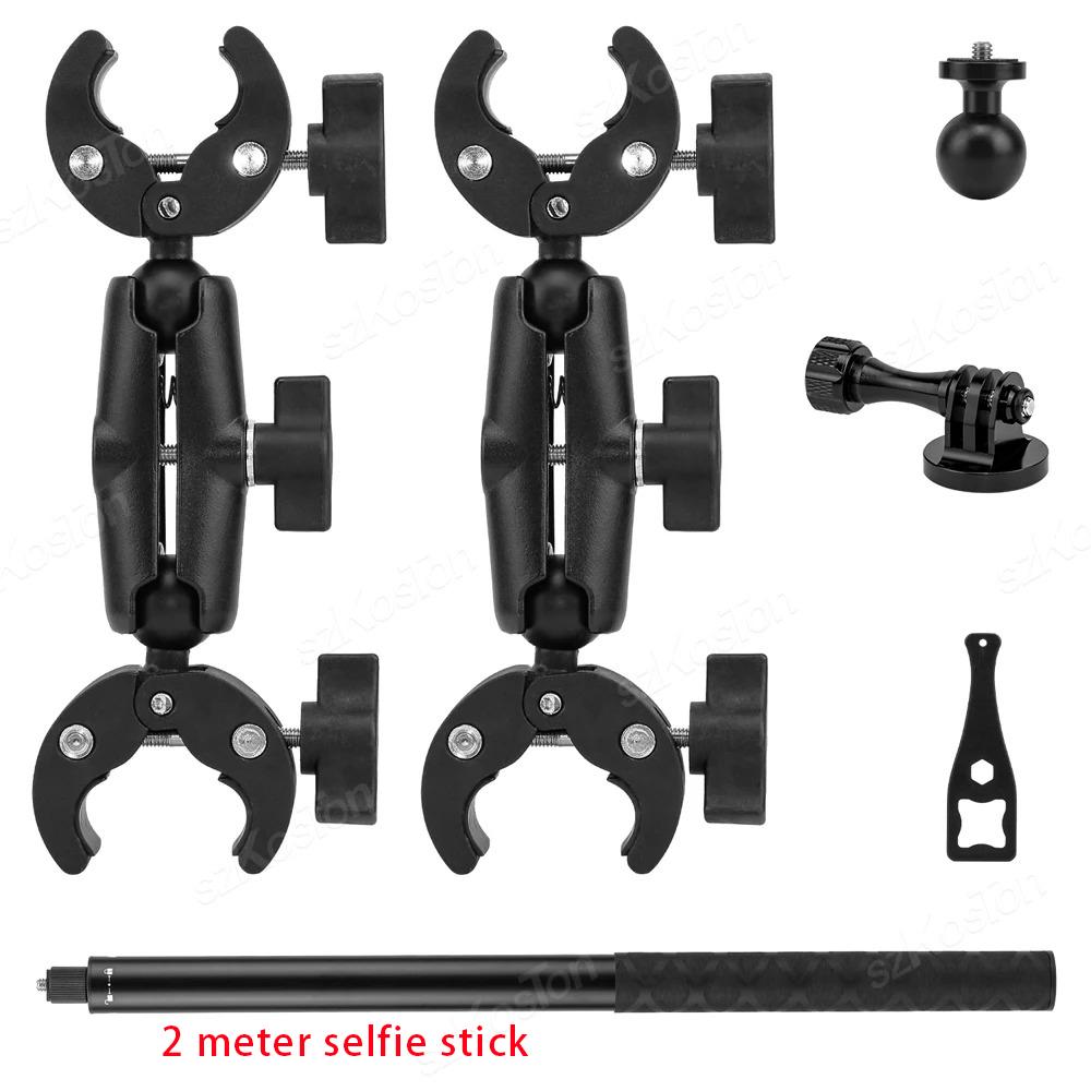 För Insta360 X3 X4 Motorcykel Cykel Panoramisk Selfiestick Monopod Fäste Styre Fäste För GoPro 13 12 11 10 DJI Tillbehör