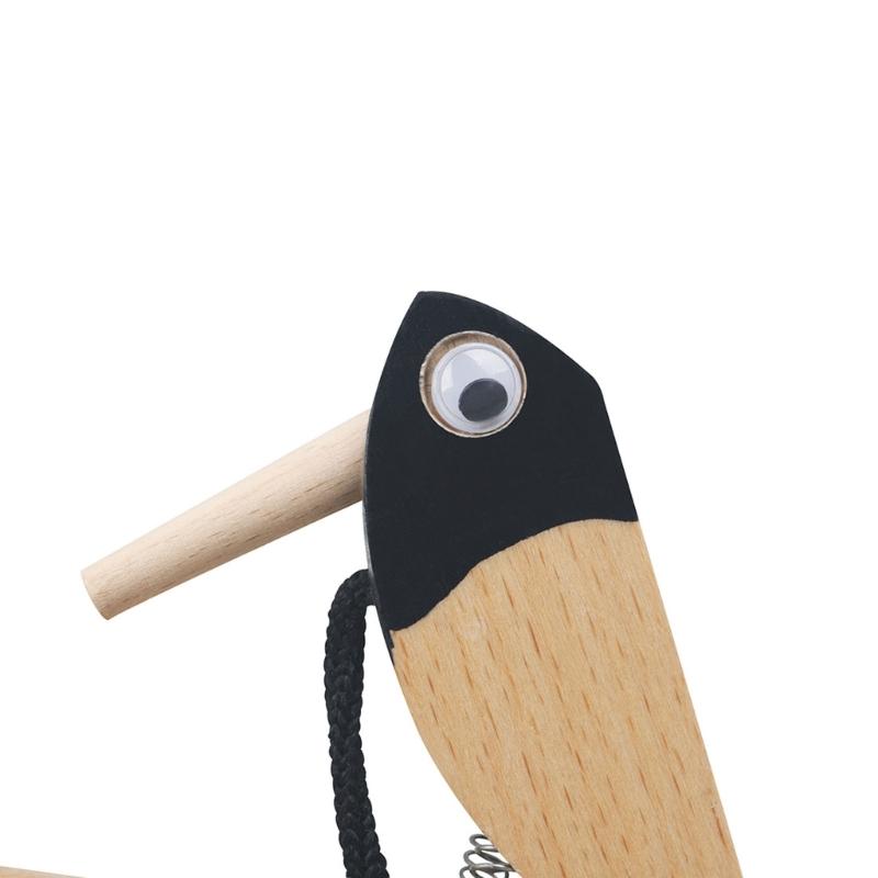 Orff Musical Instrument and Decorative Doorbell with Wood Pecker Design Wood Texture Suitable for Kids Playtimes Fun