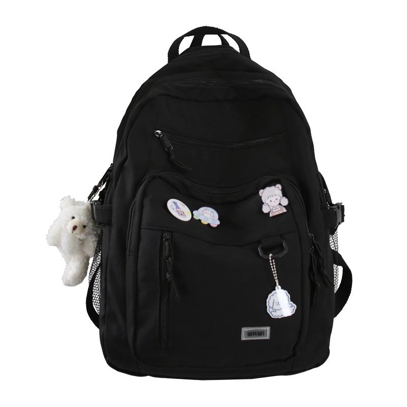 Fashion Big Student Backpack New Badge Rucksack Girls School Bag High Capacity Women Backpack Female Cute Leisure Travel Mochila