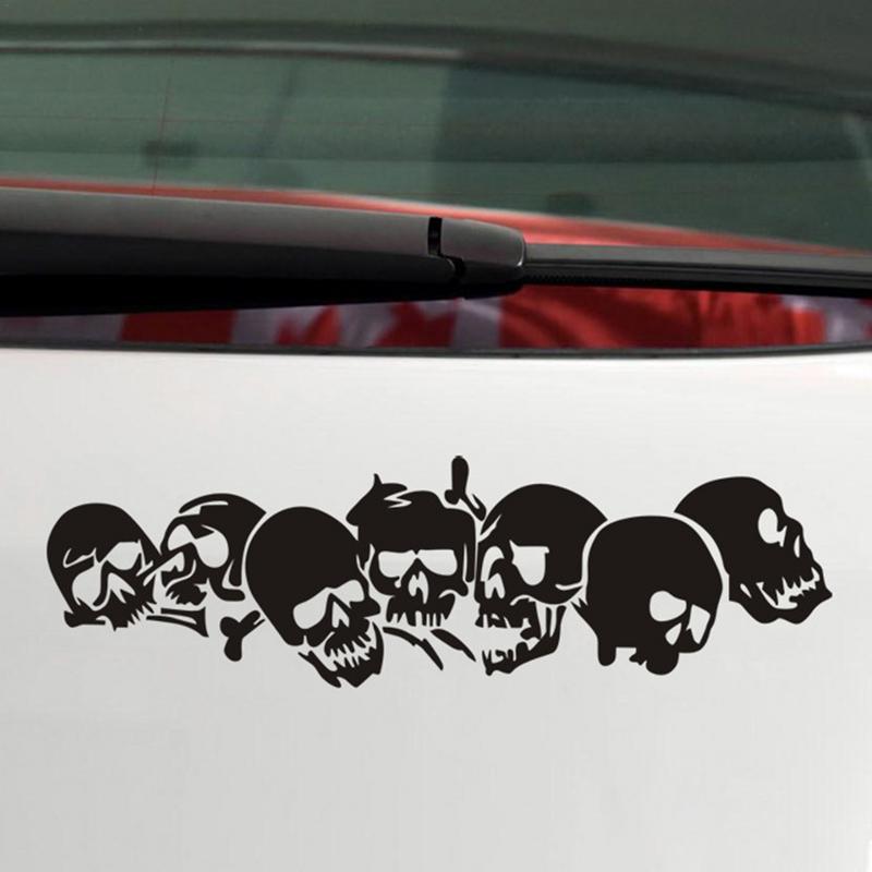 Halloween Reflective Car Stickers Motorcycle Skull Stickers Horror Auto Exterior Decoration Cool Decals for Car Motorcycle