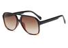 Freckles Mark Vintage Retro 70s Sunglasses for Men and Classic Large Square Aviator Trendy Gradient Oversize Women, Glasses, Brown/Tortoiseshell,