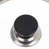 Visible Pot Cover Tempered Glass Pot Lid Stainless Steel Rimmed Pan Lid Spill Shatter-Proof Round Chef Glass Cover