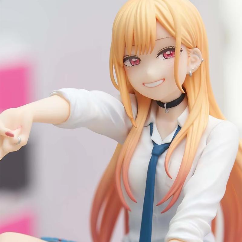Anime My Dress-Up Darling Kitagawa Marin Sitting Position Anime Figure Model Statue Collection Desktop Decoration