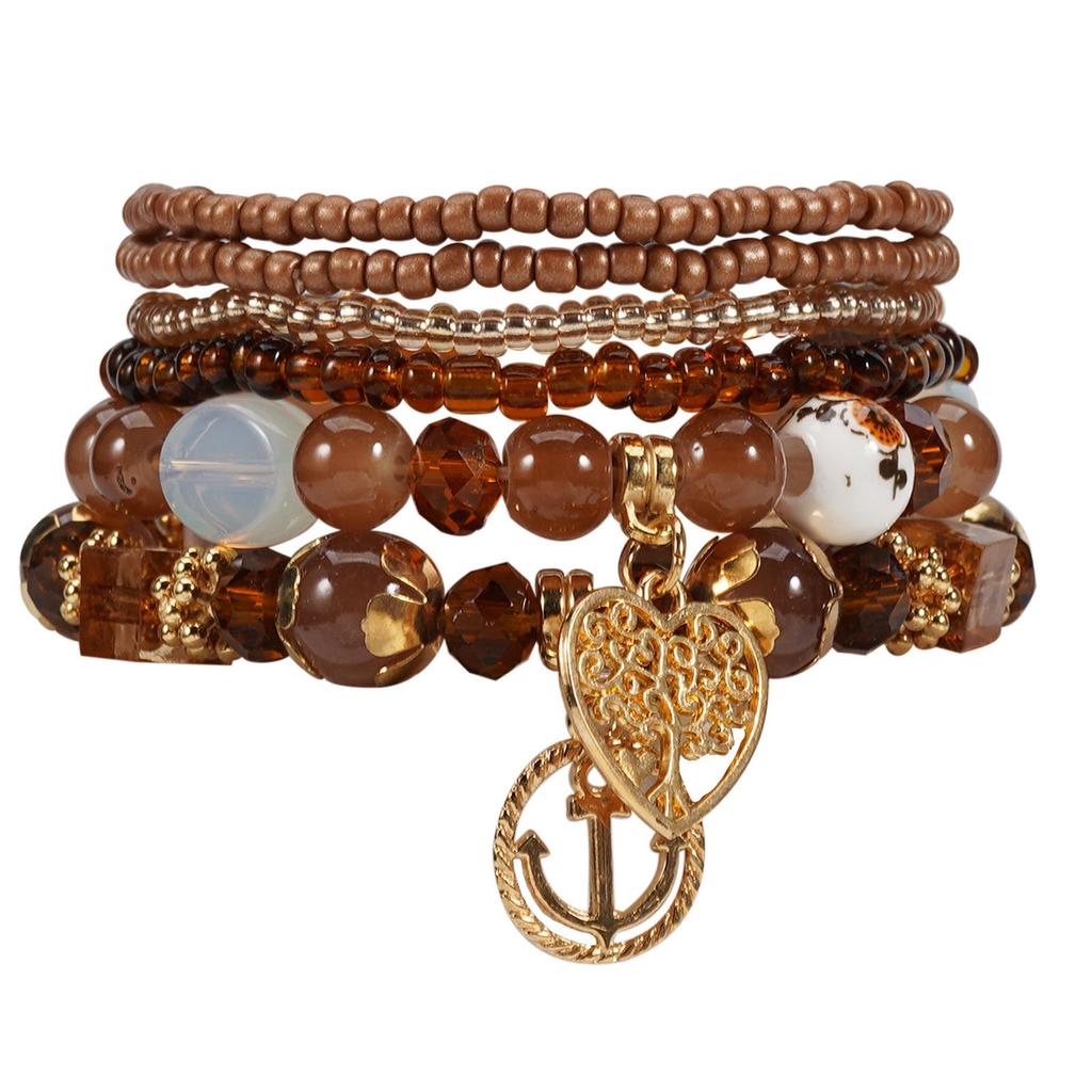 Bohemian Women's Multilayer Tassel Beaded Bracelet - Trendy European and American Style Jewelry
