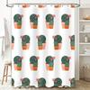 Cactus Pattern Shower Curtain 3D Printed Bathroom Decor Waterproof Fabric Home Decoration 180X180Cm Set Free Shipping