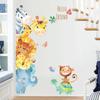 Watercolor Cartoon Animal Removable Wall Stickers for Bedroom Living Room TV Sofa Background Decoration