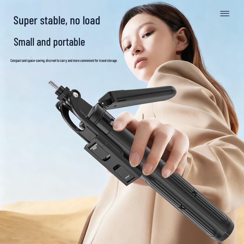 Anti-Shake Bluetooth Selfie Stick, 1.8m Aluminum Alloy, Four-Legged Stand for Mobile Phones and Live Streaming