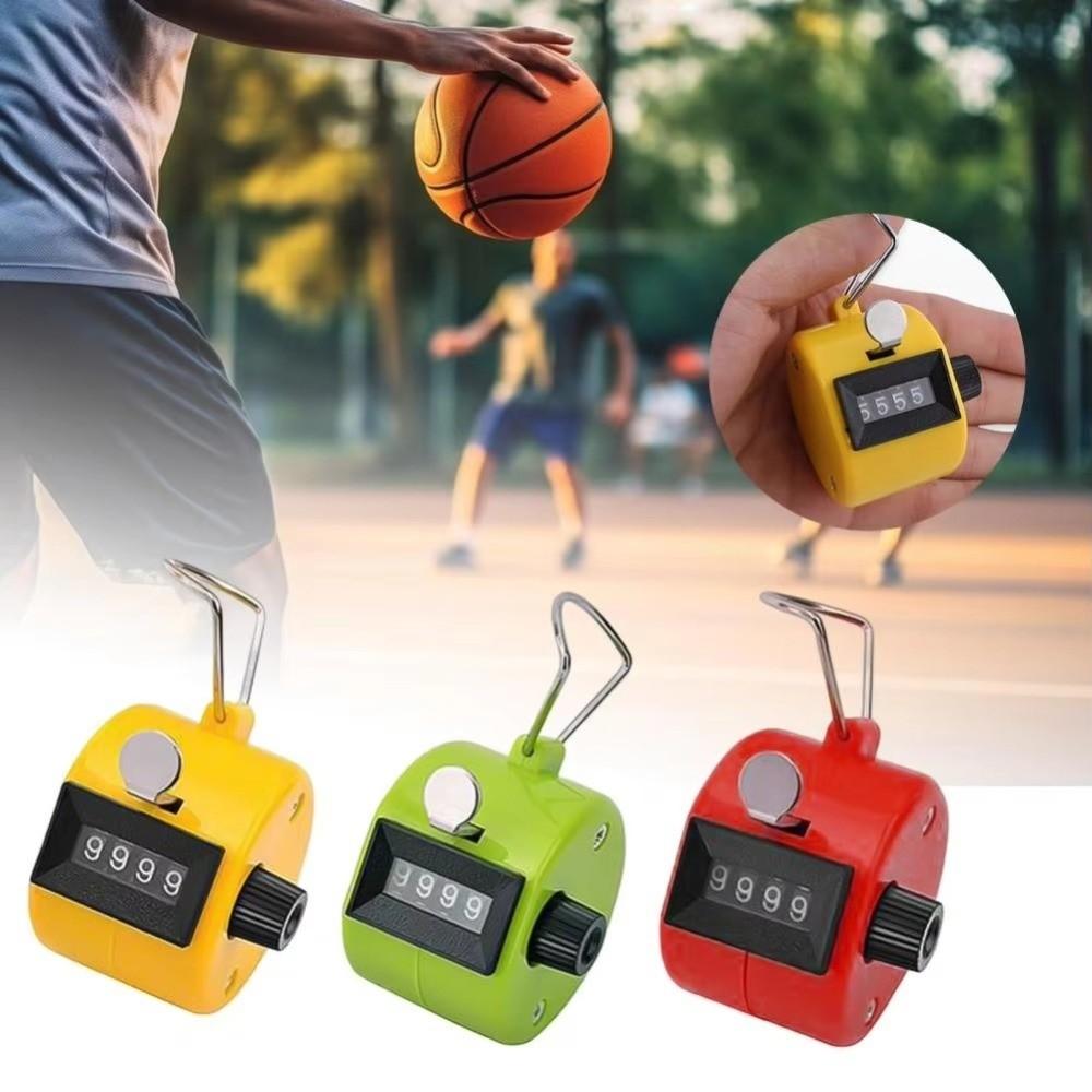 Handheld Hand Tally Counter No Battery Required Metal Mechanical Clicker Counter Mini 4 Digital Hand Held Tally Counter