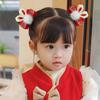 Tassel Children Red Hairpin Bunny Chinese New Year Headwear Lovely Plush Rabbit Hairpin  Girls
