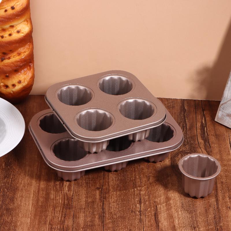 1/4/6/9 Löcher Antihaftform Kuchenform Kleine Muffin Backform Cupcake Kohlenstoffstahl Gebäckform Mini Cupcake Halter