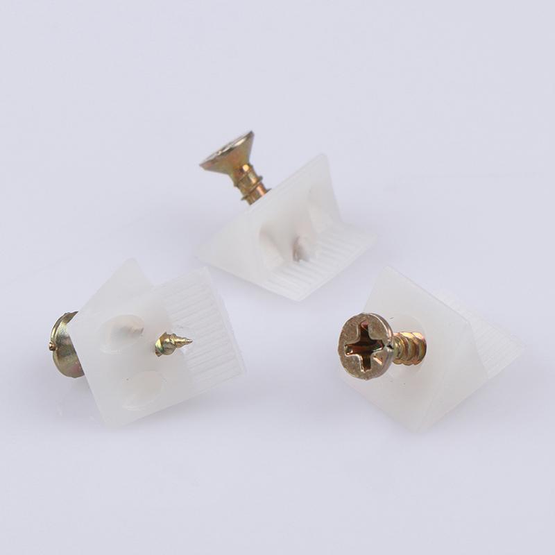 20Pcs/Lot 45 Degree Angle Plastic Corner Bracket Block For Furniture With Screws