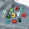 26Pcs Alphabets Enamel Pins Cartoon Letter Legend Brooch Metal Lapel Pins Hat School Bag Badges Jewelry Accessory Gift