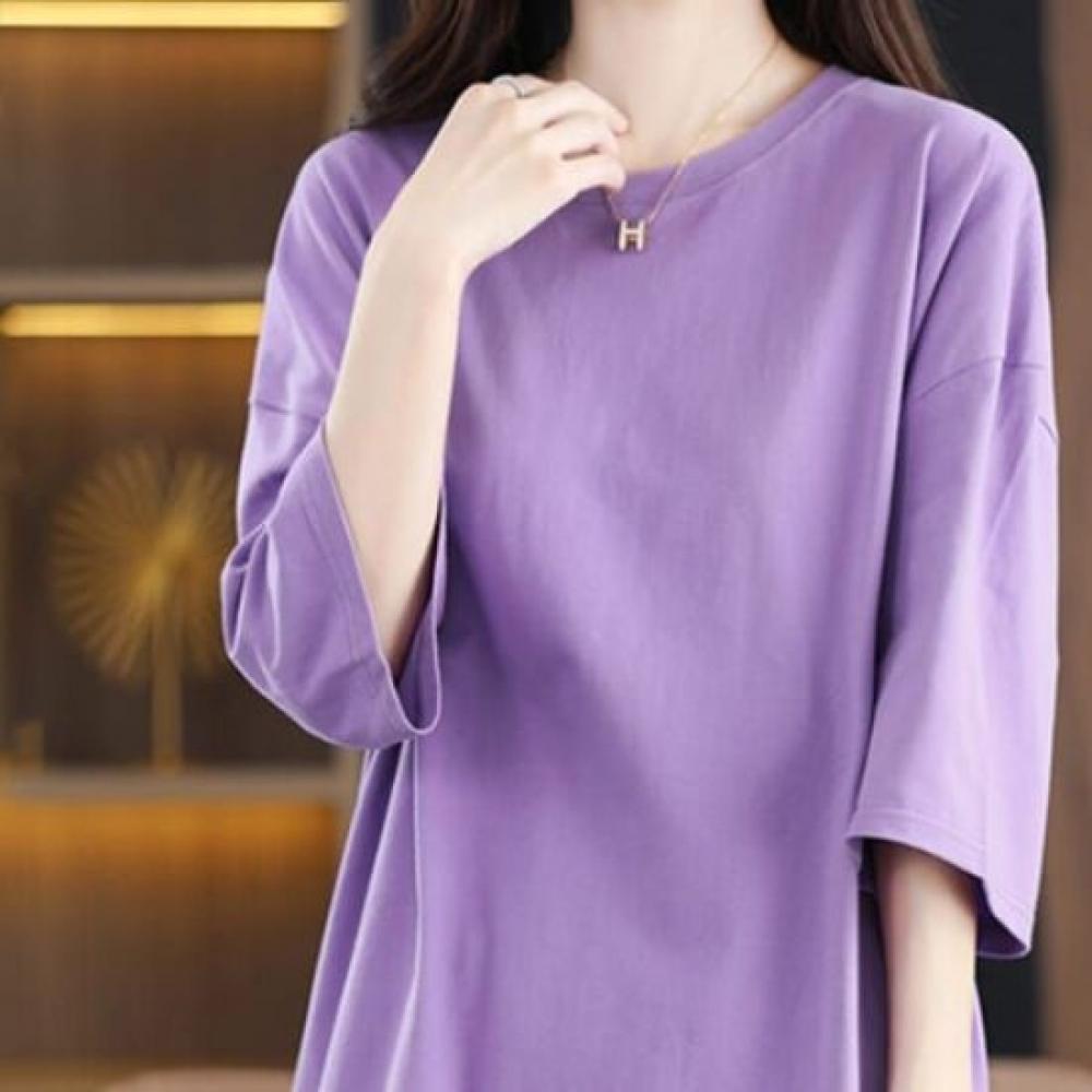 Navava Simple Daily Solid Loose FiT Long Sleeve T shirT nT678