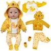 Fashion Cartoon Suit Wear For 17Inch 43cm Reborn Baby Doll, 18inch 45cm American Girl Doll Clothes and Accessories