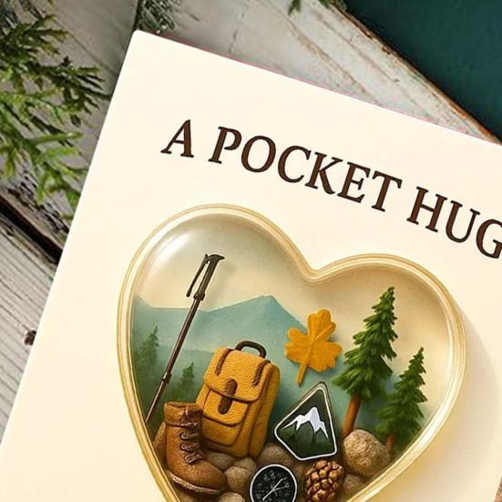 Camping Pocket Hug with Inspirational Cards Heart-Shaped Hiking Pocket Hug Keepsake Token Hikers Campers Nature Enthusiasts Gift