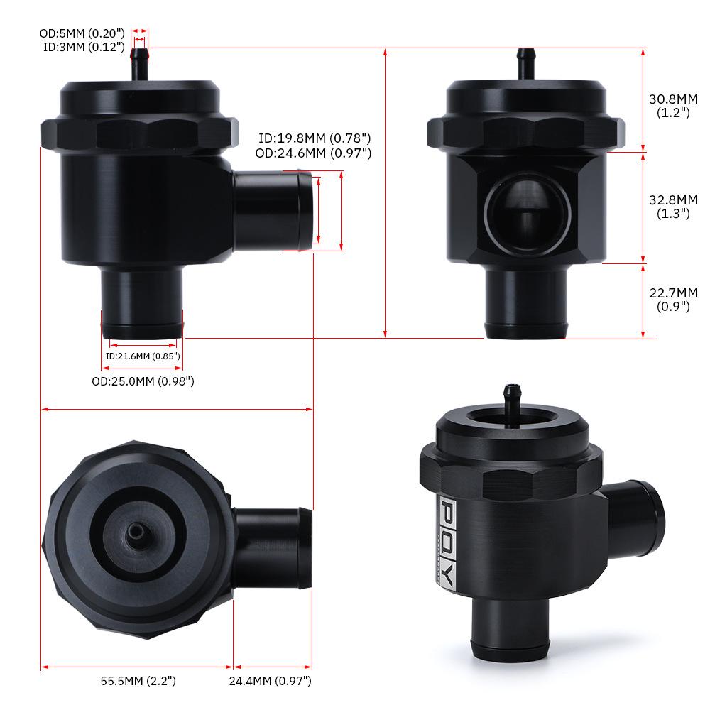 Turbo Umleit- & Blow-Off-Ventil-Kit mit Luftfilter für 2016-2021 Polaris RZR XPT PRO