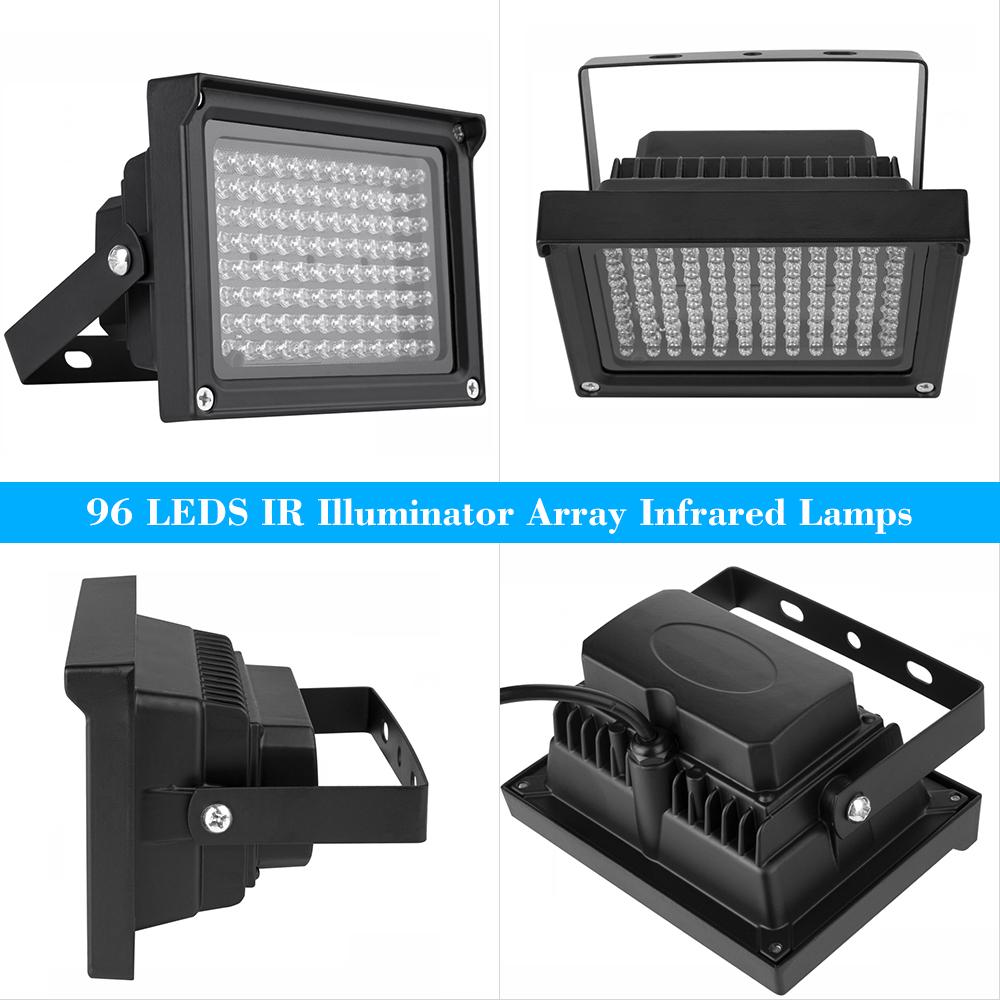 96 LEDS IR Illuminator Array Infrared Lamps Night Vision Outdoor Waterproof For CCTV Security Camera Photography Lamp
