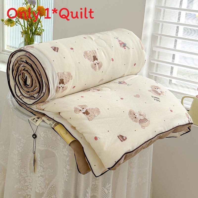 Flower Animal Cake Print Summer Air Conditioning Blanket Quilt Gift