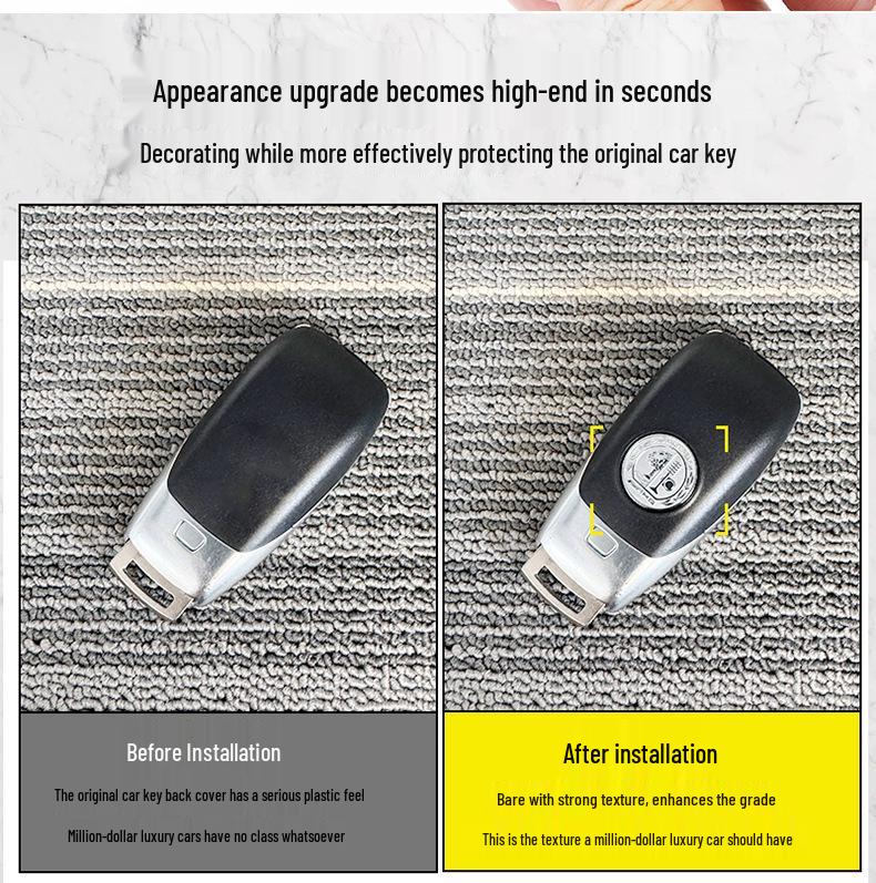 Mercedes-Benz Key Replacement Back Cover for A-Class, E-Class, C-Class, S-Class, G-Class, GLC, GLS, GLE - Painted & Frosted Finish.