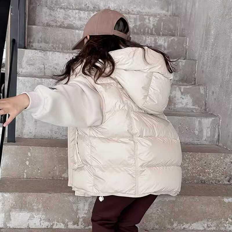 Mädchen Verdickte Daunen Baumwollweste - Herbst/Winter 2025 Ärmellose Warme Jacke für Große Mädchen