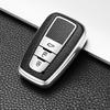 Leather 2/3 Button TPU Car Remote Key Cover Case Shell For Toyota Camry RAV4 Prius CHR C-HR Avalon Corolla Land Cruiser Prado Accessories