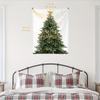VIKAMA Christmas and New Year Tapestries Christmas Tree Lights Golden Stars Bedroom and Living Room Wall Decorations