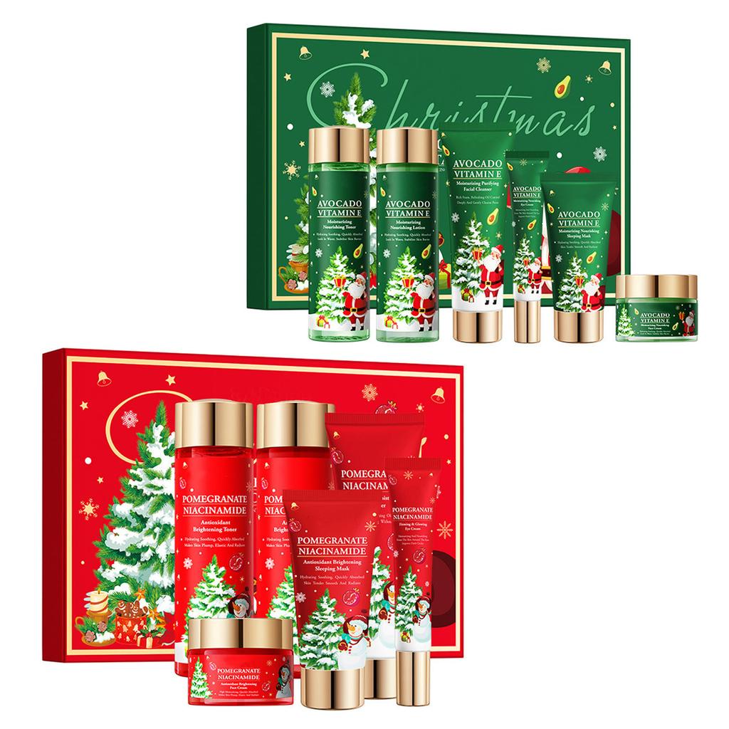 Toner Nährende Lotion Reinigendes Gesichtswaschgel Übernacht-Schlafmaske Reparierende Augencreme Schützende Gesichtscreme Feiertags-Weihnachtsgeschenk