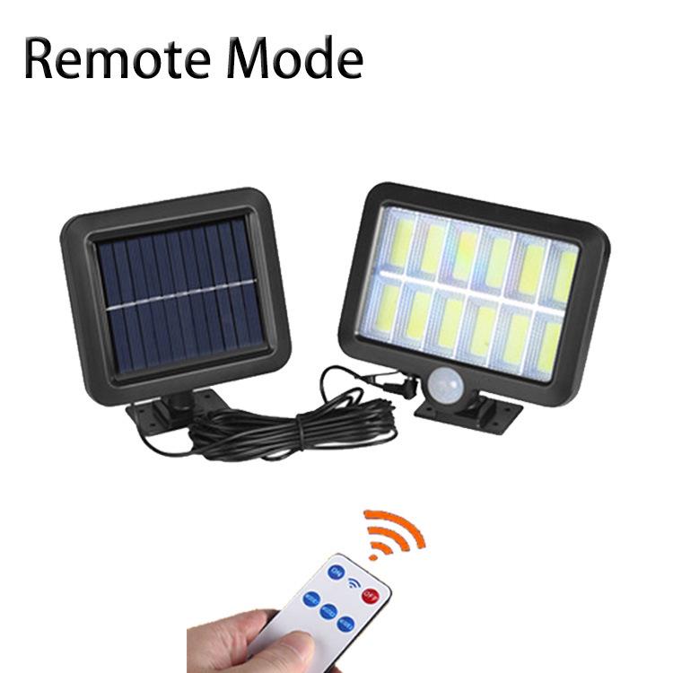 Outdoor Solar Motion Sensor Wall Lights with Remote Control for Courtyard and Corridor