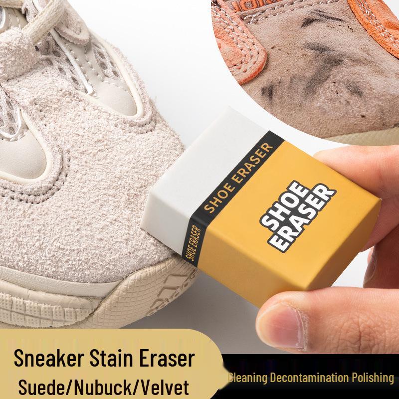 Suede & Nubuck Shoe Cleaning Eraser - Raw Rubber Stain Remover for White Sneakers
