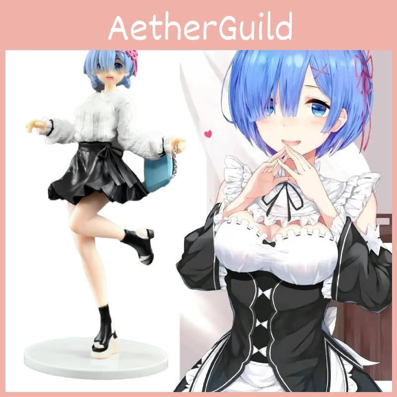 Zero To From Another World Rem Figurine Jk Skirt Anime Model Toys Statuary Gift