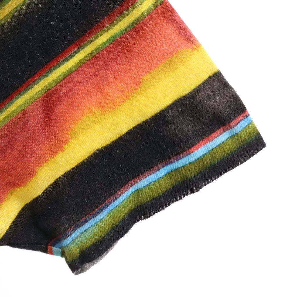 BALMAIN Made in Portugal Striped Pattern Short sleeve T-shirt XS Multi Men's Used