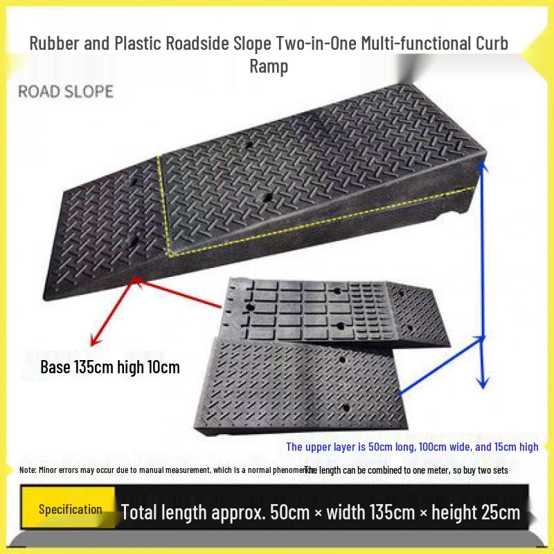 Portable Rubber Plastic Curb Ramp Threshold Slope Pad