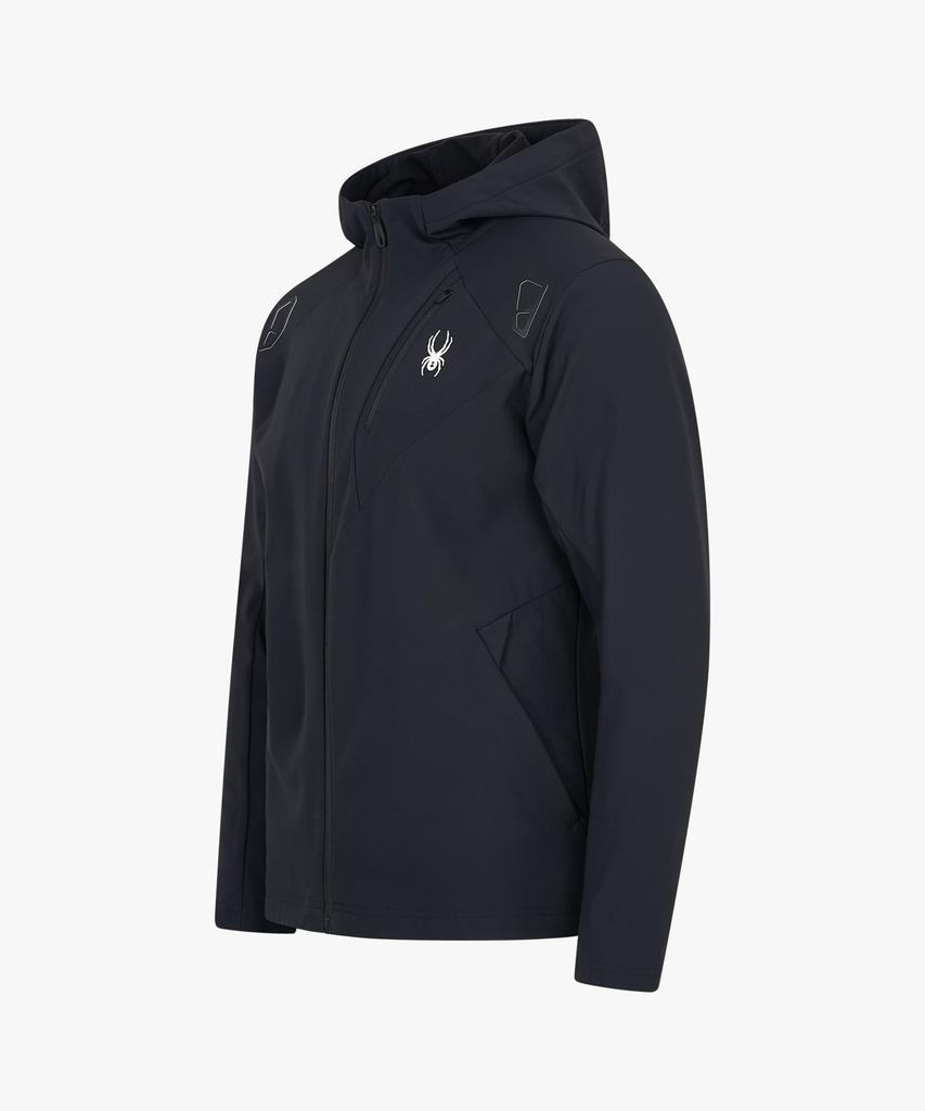 Spyder Men'S Brushed Woven Terry Zip-Up Hoodie Spkwcnft206Mblk