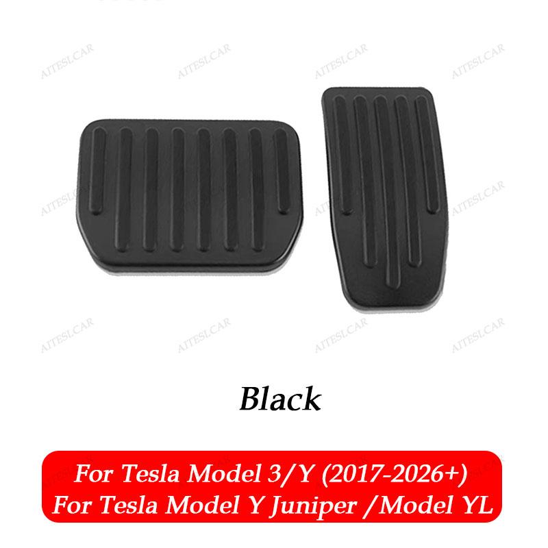 For Tesla Model Y L/Y Juniper 2025 Upgrade Foot Pedal Pads Non-slip Accelerator Brake Rest Performance Aluminum Mats Accessories